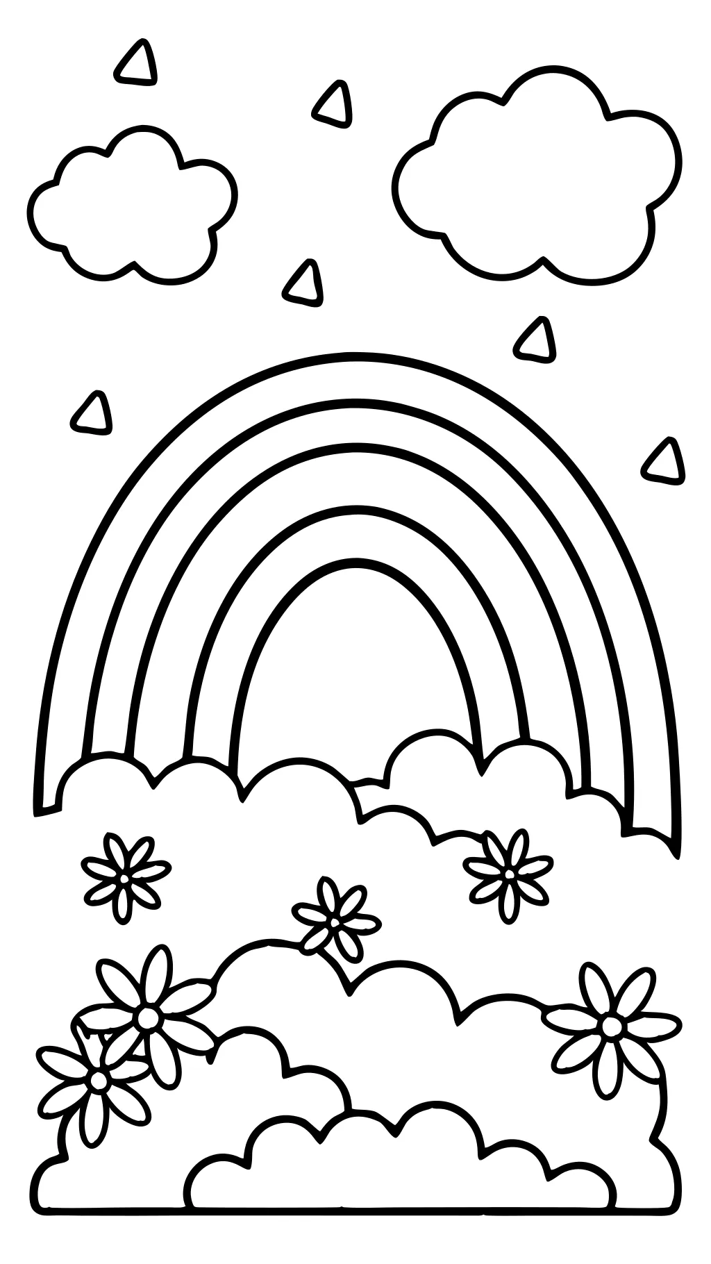 coloriage arc-en-ciel imprimable